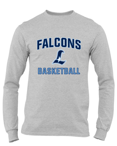 Liberty Falcons L Script Basketball #1 Men's Premium LS T-Shirt