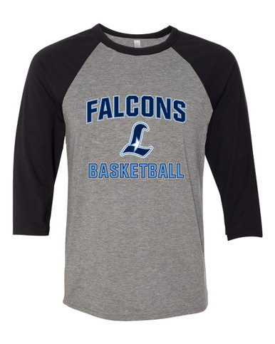 Liberty Falcons L Script Basketball #1 Men's Baseball T-Shirt