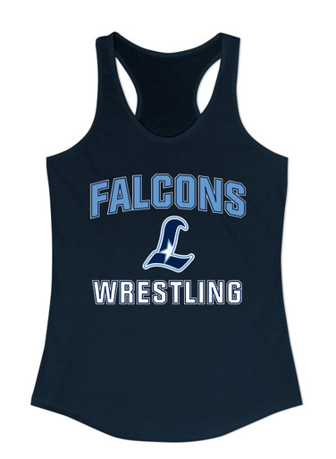 Liberty Falcons L Script Wrestling Women's Tank Top