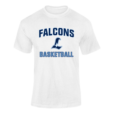 Liberty Falcons L Script Basketball #1 Men's SS T-Shirt