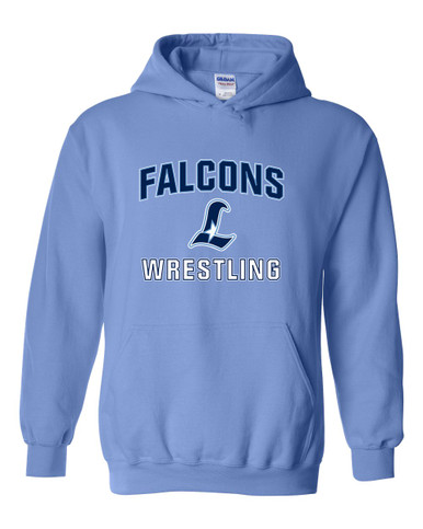 Liberty Falcons L Script Wrestling Men's Hoodie