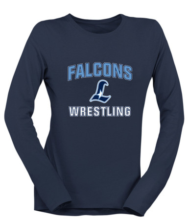 Liberty Falcons L Script Wrestling Women's Premium LS T-Shirt