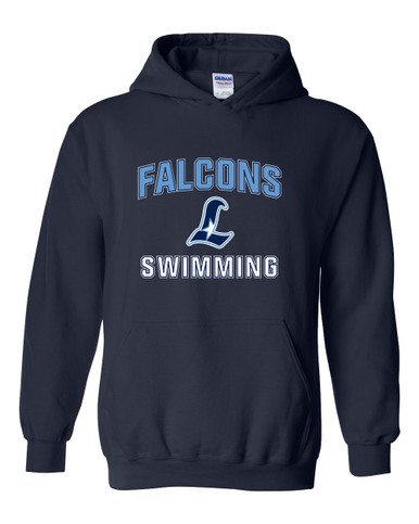 Liberty Falcons L Script Swimming Men's Hoodie