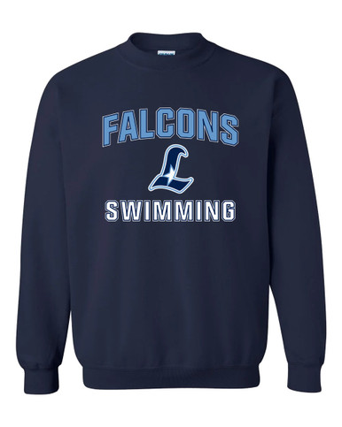 Liberty Falcons L Script Swimming Men's Sweatshirt