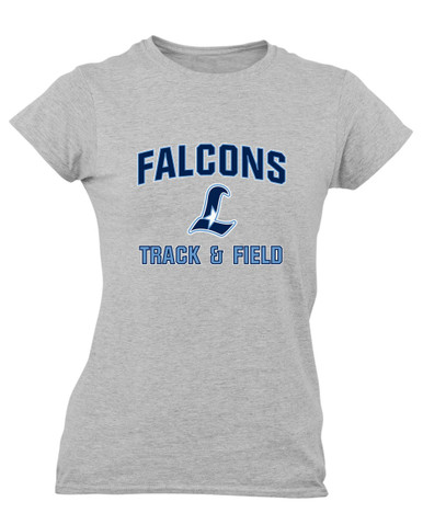 Liberty Falcons L Script Track & Field Women's Premium SS T-Shirt