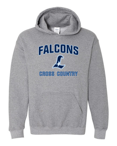 Liberty Falcons L Script Cross Country Men's Hoodie