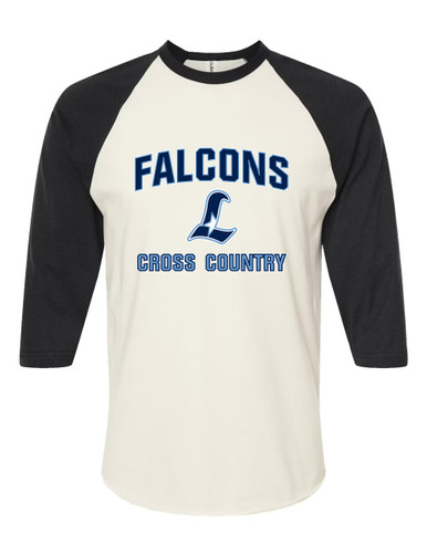 Liberty Falcons L Script Cross Country Women's Baseball T-Shirt