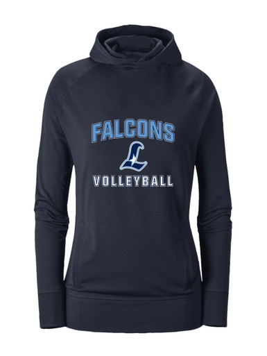 Liberty Falcons L Script Volleyball Women's Hoodie