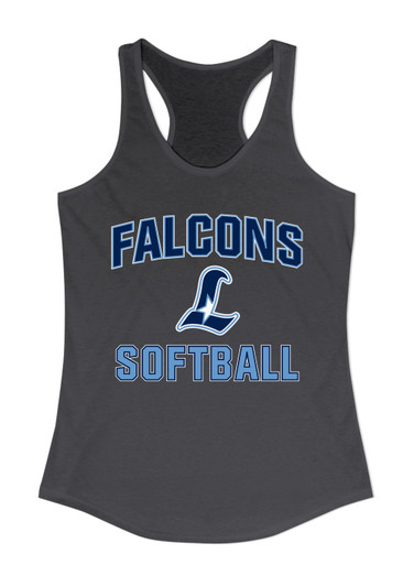 Liberty Falcons L Script Softball #1 Women's Tank Top