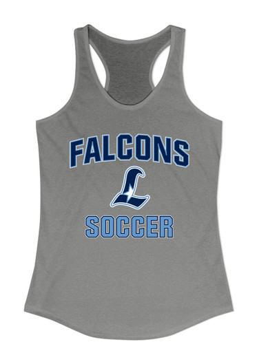Liberty Falcons L Script Soccer #1 Women's Tank Top