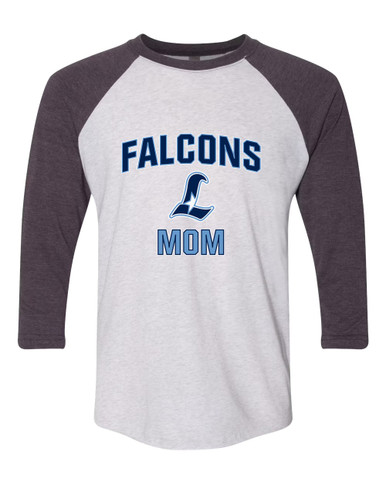 Liberty Falcons L Script Mom Women's Baseball T-Shirt