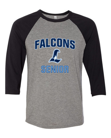 Liberty Falcons L Script Senior #1 Women's Baseball T-Shirt