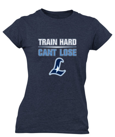 Liberty Falcons L Script Train Hard, Can't Lose Women's Premium SS T-Shirt