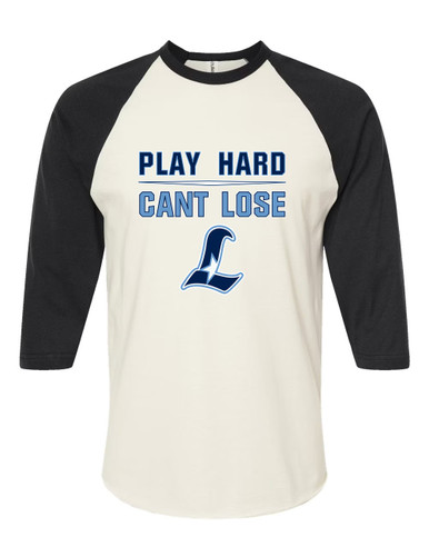 Liberty Falcons L Script Play Hard, Can't Lose Women's Baseball T-Shirt