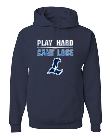Liberty Falcons L Script Play Hard, Can't Lose Men's Premium Hoodie