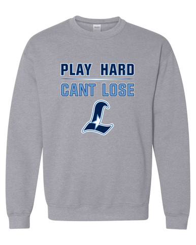 Liberty Falcons L Script Play Hard, Can't Lose Men's Sweatshirt