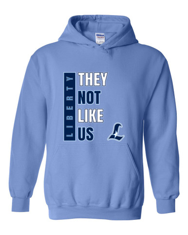 Liberty Falcons L Script They Not Like Us #1 Men's Hoodie
