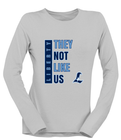 Liberty Falcons L Script They Not Like Us #1 Women's LS T-Shirt