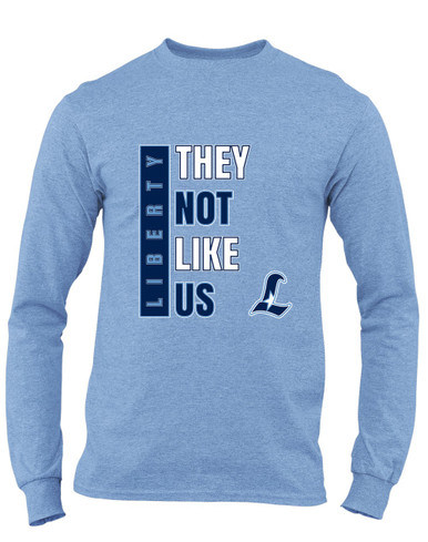 Liberty Falcons L Script They Not Like Us #1 Men's LS T-Shirt