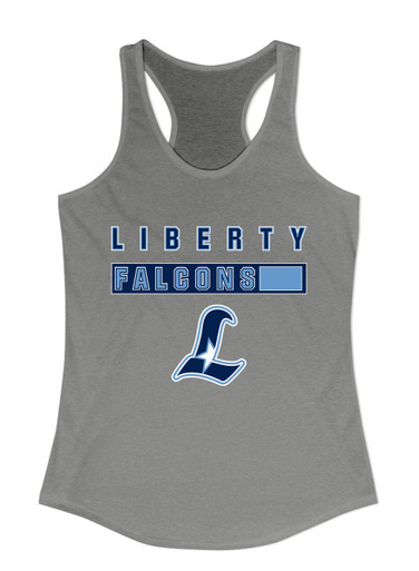 Liberty Falcons L Script Mascot #7 Women's Tank Top