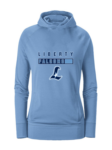 Liberty Falcons L Script Mascot #7 Women's Hoodie