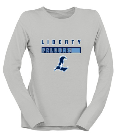 Liberty Falcons L Script Mascot #7 Women's Premium LS T-Shirt