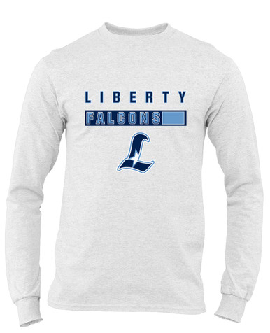 Liberty Falcons L Script Mascot #7 Men's Premium LS T-Shirt