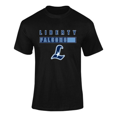 Liberty Falcons L Script Mascot #7 Men's Premium SS T-Shirt