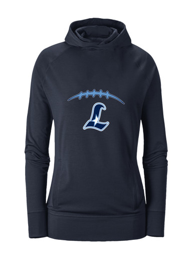 Liberty Falcons L Script Football #2 Women's Hoodie