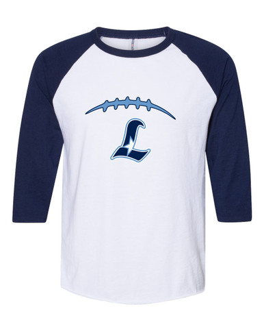 Liberty Falcons L Script Football #2 Men's Baseball T-Shirt