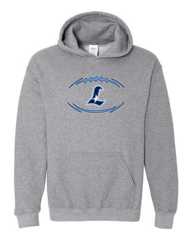 Liberty Falcons L Script Football #3 Men's Hoodie