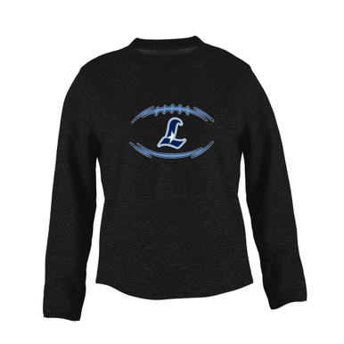 Liberty Falcons L Script Football #3 Women's Sweatshirt