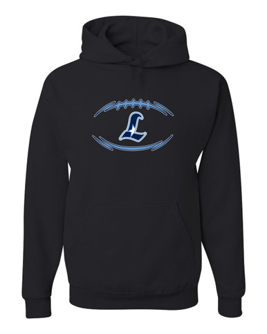 Liberty Falcons L Script Football #3 Men's Premium Hoodie