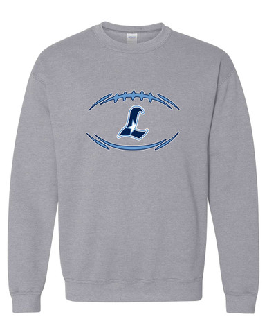 Liberty Falcons L Script Football #3 Men's Sweatshirt