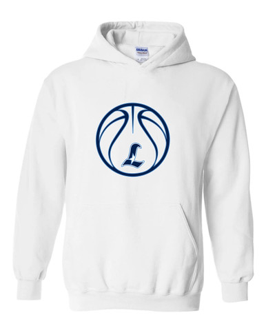 Liberty Falcons L Script Basketball #2 Men's Hoodie