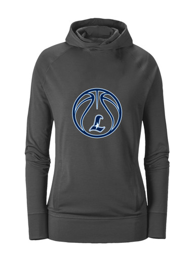 Liberty Falcons L Script Basketball #2 Women's Hoodie