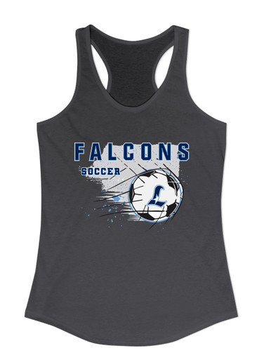 Liberty Falcons L Script Soccer #2 Women's Tank Top