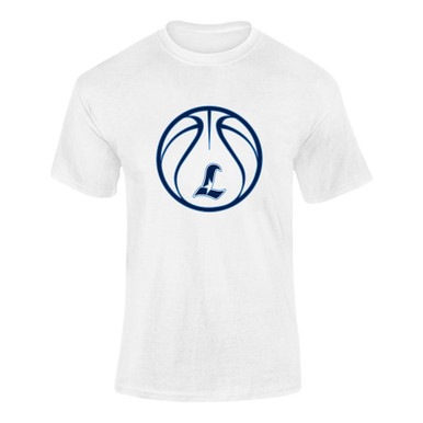 Liberty Falcons L Script Basketball #2 Men's SS T-Shirt