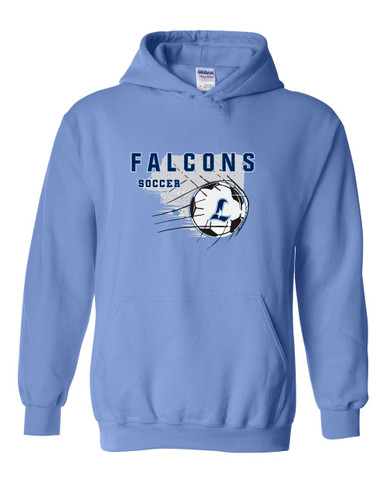 Liberty Falcons L Script Soccer #2 Men's Hoodie