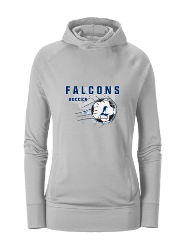 Liberty Falcons L Script Soccer #2 Women's Hoodie