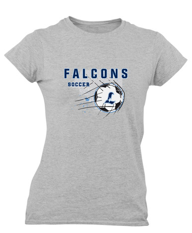Liberty Falcons L Script Soccer #2 Women's SS T-Shirt
