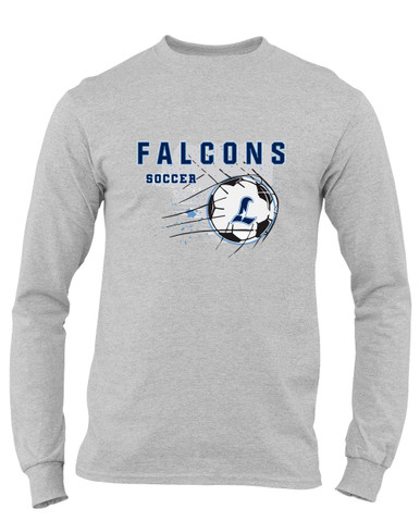 Liberty Falcons L Script Soccer #2 Men's Premium LS T-Shirt