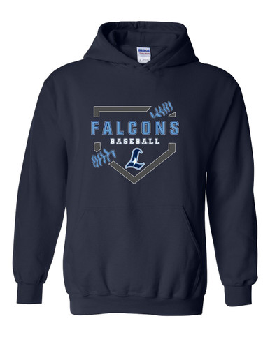 Liberty Falcons L Script Baseball #2 Men's Hoodie