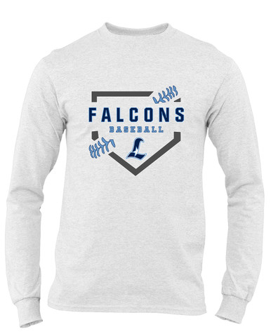 Liberty Falcons L Script Baseball #2 Men's Premium LS T-Shirt