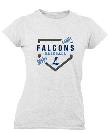 Liberty Falcons L Script Baseball #2 Women's Premium SS T-Shirt