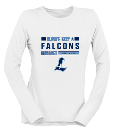 Liberty Falcons L Script Mindset Women's Premium LS T-Shirt