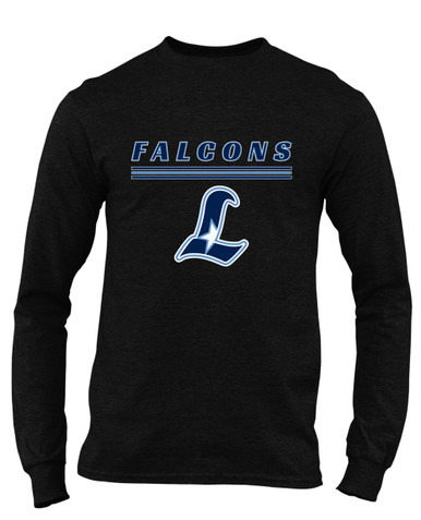 Liberty Falcons L Script Mascot #8 Men's Premium LS T-Shirt