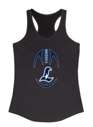 Liberty Falcons L Script Football #4 Women's Tank Top