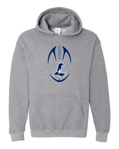Liberty Falcons L Script Football #4 Men's Hoodie