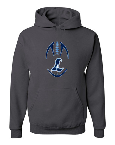 Liberty Falcons L Script Football #4 Men's Premium Hoodie